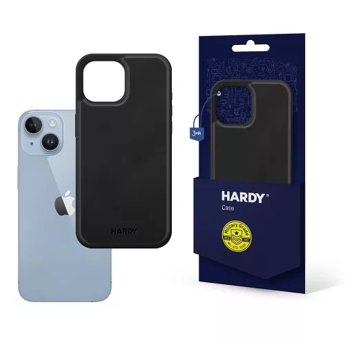 3mk Hardy Apple Silky Leather MagCase Apple iPhone 14 Plus tok, fekete