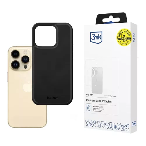 3mk Hardy Apple Silky Leather MagCase Apple iPhone 14 Pro Max tok, fekete