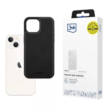   3mk Hardy Apple Silky Leather MagCase Apple iPhone 13 tok, fekete