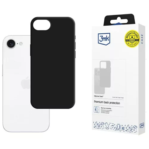 3MK Silicone Case Apple iPhone 16E tok, fekete