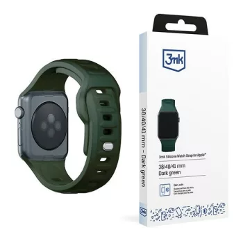 3MK szilikon óraszíj Apple Watch 38/40/41mm, zöld