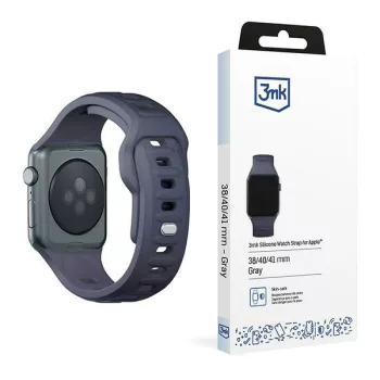 3MK szilikon óraszíj Apple Watch 38/40/41mm, szürke