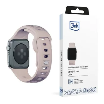 3MK szilikon óraszíj Apple Watch 38/40/41mm, rózsaszín