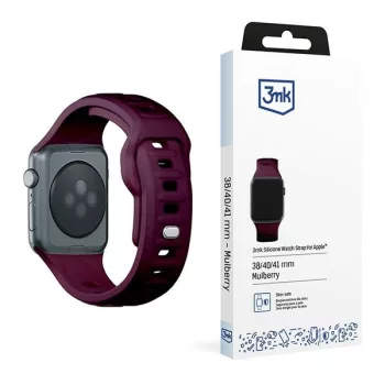 3MK szilikon óraszíj Apple Watch 38/40/41mm, lila