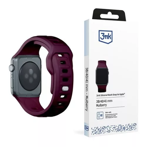 3MK szilikon óraszíj Apple Watch 38/40/41mm, lila