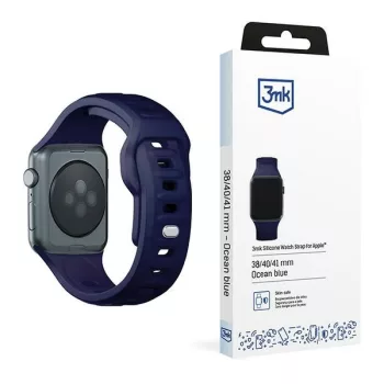 3MK szilikon óraszíj Apple Watch 38/40/41mm, kék
