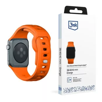 3MK szilikon óraszíj Apple Watch 38/40/41mm, narancssárga