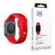 3MK szilikon óraszíj Apple Watch 38/40/41mm, piros