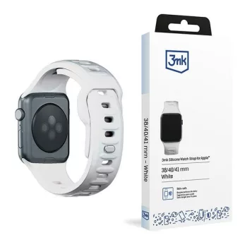 3MK szilikon óraszíj Apple Watch 38/40/41mm, fehér