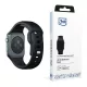 3MK szilikon óraszíj Apple Watch 42/44/45/49mm, fekete