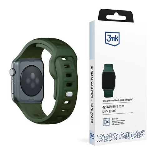 3MK szilikon óraszíj Apple Watch 42/44/45/49mm, zöld