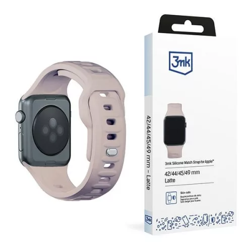 3MK szilikon óraszíj Apple Watch 42/44/45/49mm, rózsaszín