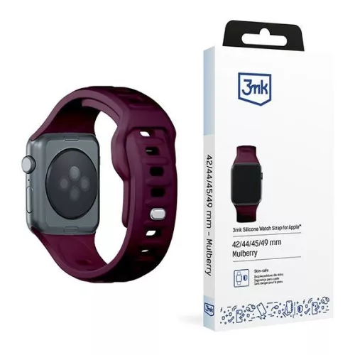 3MK szilikon óraszíj Apple Watch 42/44/45/49mm, lila