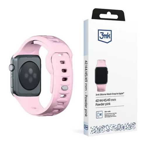 3MK Szilikon óraszíj Apple Watch 42/44/45/49 mm, rózsaszín