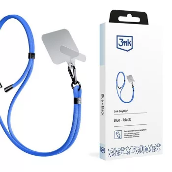 3MK EasyClip, kék (fekete) telefonzsinór, kék