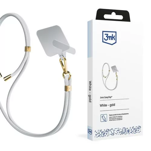 3MK EasyClip, fehér (arany) telefoncsipesz, fehér