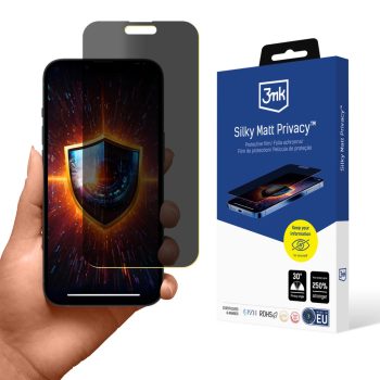   3MK Privacy Film Silky Matt Privacy Apple iPhone 15 Pro Max betekintésvédő üvegfólia