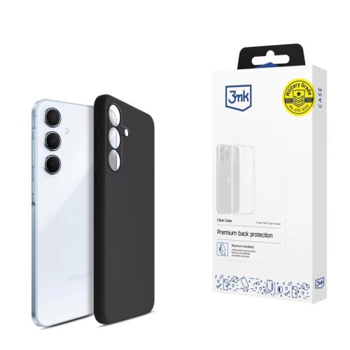 3MK Silicone Case Samsung Galaxy A55 5G tok, fekete