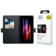 3MK Wallet Case Samsung Galaxy S23 5G tok, fekete