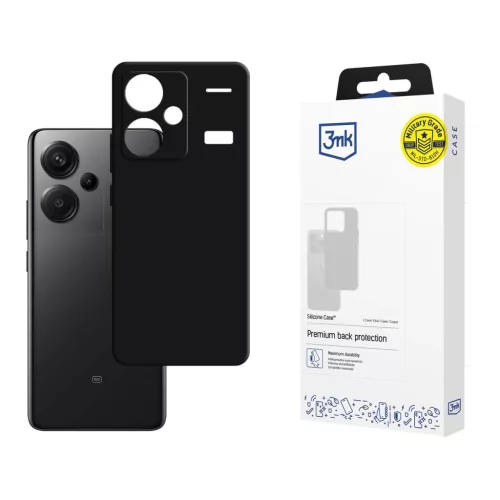 3mk Silicone Case for Xiaomi Redmi Note 13 Pro+ - tok, fekete