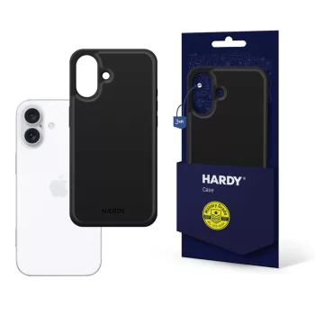   3mk Hardy Apple Silky Leather MagCase Apple iPhone 16 Plus tok, fekete