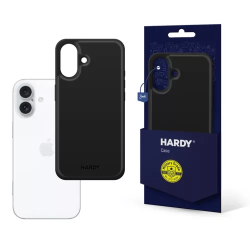 3mk Hardy Apple Silky Leather MagCase Apple iPhone 16 Plus tok, fekete