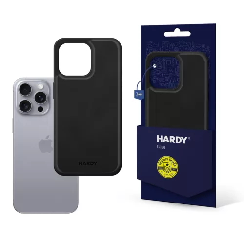 3mk Hardy Apple Silky Leather MagCase Apple iPhone 16 Pro Max tok, fekete