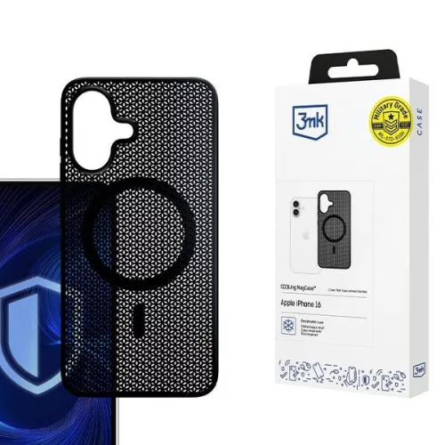 3MK COOLing MagCase iPhone 16 Plus tok, fekete