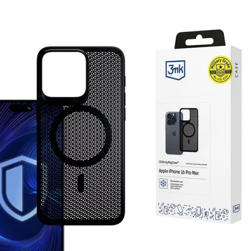 3MK COOLing MagCase iPhone 16 Pro Max tok, fekete