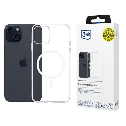 3MK tok, átlátszó MagCase iPhone 15