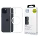 3MK tok, átlátszó MagCase iPhone 15