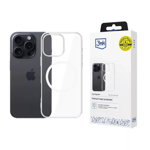 3MK tok, átlátszó MagCase iPhone 16 Pro 6.3" tok, átlátszó