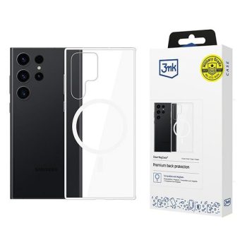 3MK Clear MagCase Samsung Galaxy S23 Ultra tok, átlátszó