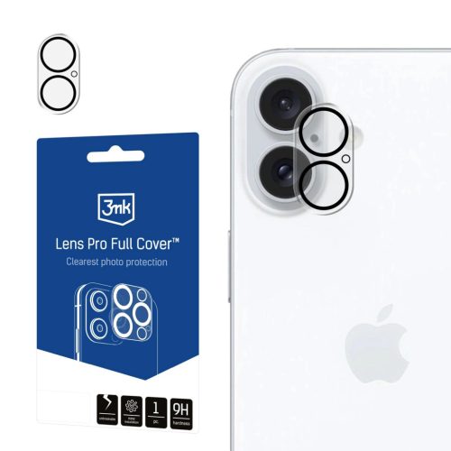 3mk Lens Pro Full Cover Camera Protector iPhone 16 / 16 Plus kameravédő
