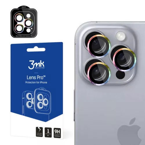 3mk Lens Protection Pro Camera Cover kamera lencse védő edzett üveg iPhone 16 Pro /16 Pro Max, színes