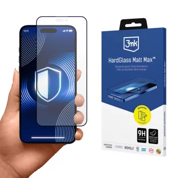   Tempered glass, edzett üvegfólia 3mk HardGlass Matt Max iPhone 16 Plus