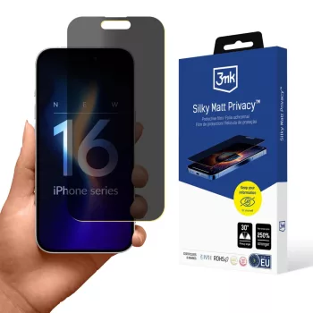   3MK Silky Matt Privacy iPhone 16 Pro 6.3" privacy üvegfólia