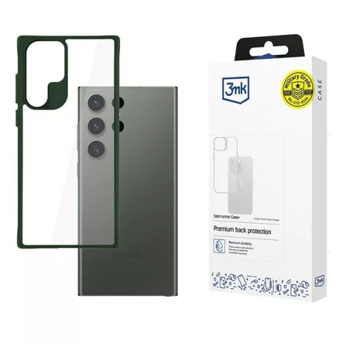 3MK Satin Armor Case+ Samsung Galaxy S24 Ultra tok, zöld