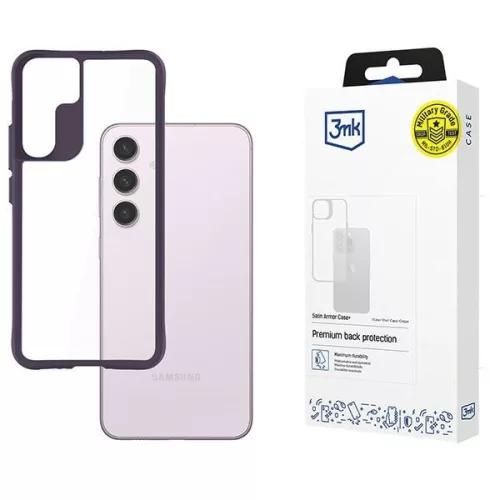 3MK Satin Armor Case+ Samsung Galaxy S24 tok, lila
