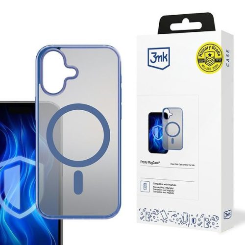 3MK Frosty MagCase iPhone 16 Plus tok, kék