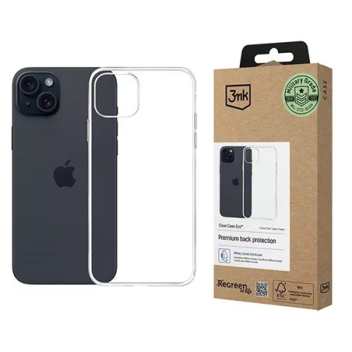3MK tok, átlátszó Case Eco iPhone 15 Plus GRS CU 1304127