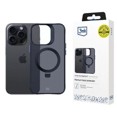 3MK Smoke Case iPhone 16 Pro Magsafe & Stand tok, átlátszó