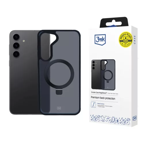 3MK Smoke Case Samsung Galaxy S24 Plus + Magsafe & Stand tok, fekete