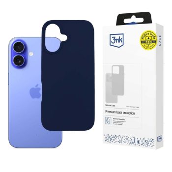 3MK Silicone Case iPhone 16 6.1", tok, sötétkék