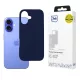 3MK Silicone Case iPhone 16 Plus 6.7", tok, sötétkék