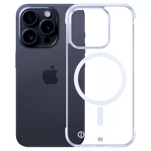 3MK Just20g MagCase iPhone 15 Pro tok, átlátszó
