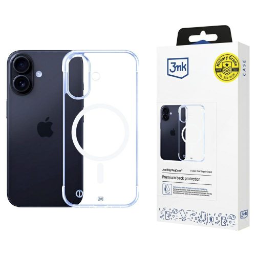 3MK Just20g MagCase iPhone 16 tok, átlátszó