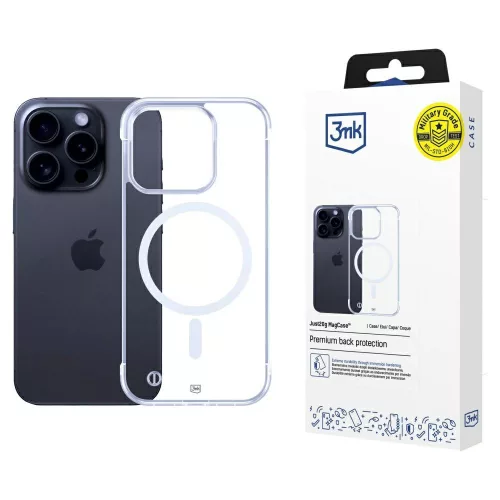 3MK Just20g MagCase iPhone 16 Pro Max tok, átlátszó