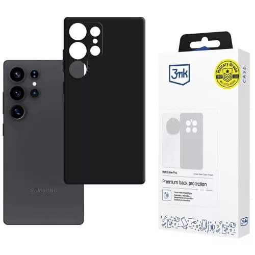 3MK Matt Case Pro Samsung Galaxy S25 Ultra tok, fekete