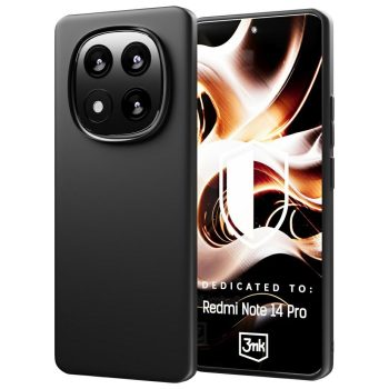 3mk Matt Case for Xiaomi Redmi Note 14 Pro tok, fekete